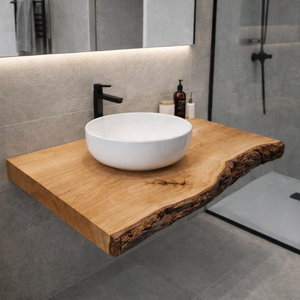 Blaturi de baie, lemn masiv de stejar � blat pentru lavoar, blat rustic modern, Casa & Stil de viata, Mobilier artizanal, Alt mobilier, Prelucrarea lemnului, ARTYNOS