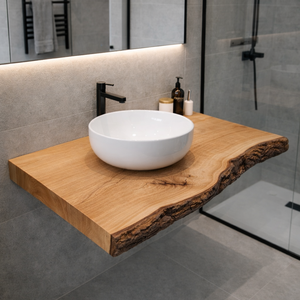Blaturi de baie, lemn masiv de stejar � blat pentru lavoar, blat rustic modern - casă & stil de viață - mobilier artizanal - alt mobilier - Artynos.ro