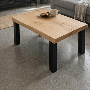 Masă din lemn masiv - măsuță de cafea living / dinning din lemn masiv. Masă lemn 90x60 cm - casă & stil de viață - mobilier artizanal - mese - Artynos.ro