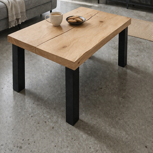 Masă din lemn masiv - măsuță de cafea living / dinning din lemn masiv. Masă lemn 90x60 cm - casă & stil de viață - mobilier artizanal - mese - Artynos.ro