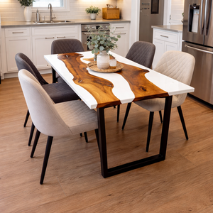 Masă din lemn masiv cu rășină epoxy  - casă & stil de viață - mobilier artizanal - mese - Artynos.ro