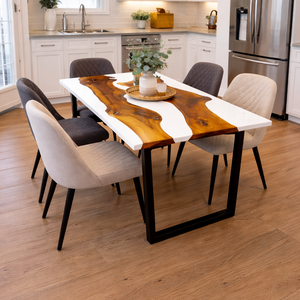 Masă din lemn masiv cu rășină epoxy  - casă & stil de viață - mobilier artizanal - mese - Artynos.ro