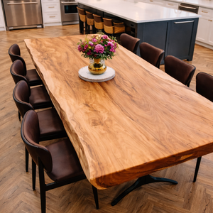 Masă bucătărie din lemn masiv de - margini live edge - casă & stil de viață - mobilier artizanal - mese - Artynos.ro