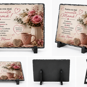 Ardezie decorativă pentru mama - casă & stil de viață - decorațiuni de casă - decorațiuni de masă și rafturi - decorațiuni de masă - Artynos.ro