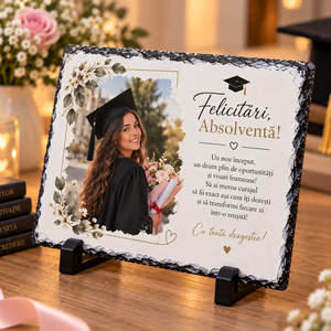 Cadou personalizat pentru absolvire � ardezie cu mesaj - casă & stil de viață - decorațiuni de casă - decorațiuni de masă și rafturi - decorațiuni de masă - Artynos.ro