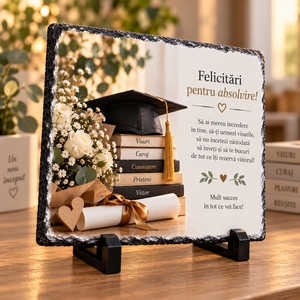 Cadou personalizat pentru absolvire � ardezie cu mesaj - casă & stil de viață - decorațiuni de casă - decorațiuni de masă și rafturi - decorațiuni de masă - Artynos.ro