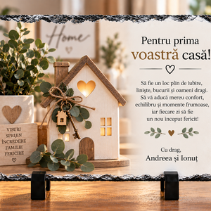 Cadou personalizat pentru casă nouă � ardezie cu mesaj pentru cuplu - casă & stil de viață - decorațiuni de casă - decorațiuni de pereți - placă decorativă - Artynos.ro