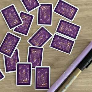 Set 4 stickere model Tarot - casă & stil de viață - produse de papetărie - pachet stickere - Artynos.ro