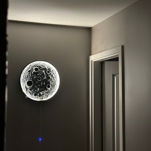 Artemis Moon by Luchian, Casă & Stil de viață, Lămpi și corpuri de iluminat, Lampă de ambianță, Pictură, Tablou Luna cu lumina led, reglabila ca intensitate și alimentare USB. Lucrata manual 3D, disponibi..., ARTYNOS
