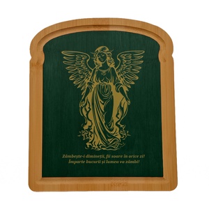 Tablou, gravat, cu mesaj, lemn, natur, verde, 23x20x1cm, Casa & Stil de viata, Accesorii pentru decorat casa, Decoratiuni de pereti, decoratiuni suspendate, Placa decorativ, Gravare, pirogravura, Prelucrarea lemnului, ARTYNOS