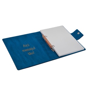 Caiet pentru Retetele Bunicii cu Coperti din lemn, A5, Albastru, pix din lemn inclus - casă & stil de viață - accesorii pentru echipamente de bucătărie - accesorii pentru coacere și gătit - carte de rețete, caiet rețete - Artynos.ro