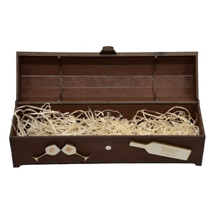 Cutie din lemn personalizata, pentru sticla de vin, cufar Handmade, Maro - accessorii și unelte - lemn - cutie - Artynos.ro
