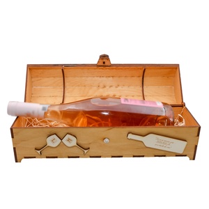 Cutie din lemn personalizata, pentru sticla de vin, cufar Handmade, Natur - accessorii și unelte - lemn - cutie - Artynos.ro