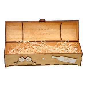 Cutie din lemn personalizata, pentru sticla de vin, cufar Handmade, Natur - accessorii și unelte - lemn - cutie - Artynos.ro