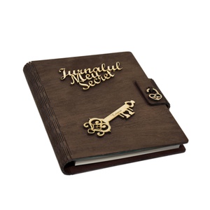 Jurnalul Meu Secret, A5, din lemn personalizat, Wenge, 100 pagini si pix din lemn inclus, Casa & Stil de viata, Papetarie de hartie, Caiete si jurnal, Gravare, pirogravura, Prelucrarea lemnului, ARTYNOS