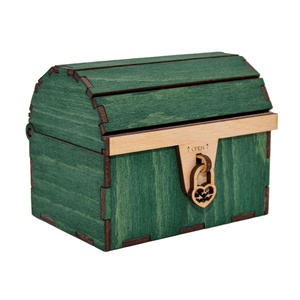 Cufaras din lemn, verde, 14 x 10 x 11 cm - casă & stil de viață - materiale de depozitare și sortare - cutie depozitare - Artynos.ro