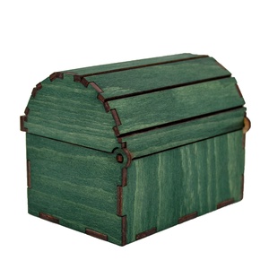 Cufaras din lemn, verde, 14 x 10 x 11 cm - casă & stil de viață - materiale de depozitare și sortare - cutie depozitare - Artynos.ro