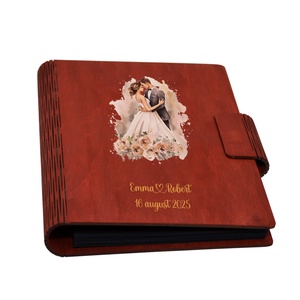 Album foto din lemn personalizat, Guestbook de nunta, Rosu, A5, pix si lipici stick inclus, Accesorii nunta, Amintiri si cadouri de nunta, Carte de amintiri nunta si carte oaspeti, Gravare, pirogravura, Prelucrarea lemnului, Acest Album foto Guestbook, este o Carte de oaspeti sau un Caiet de amintiri in care veti strange, ..., ARTYNOS