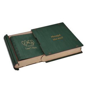 Guestbook de nunta, inimi, Album foto din lemn personalizat, Verde inchis, A5, Piksel, pix si lipici stick inclus - accesorii nuntă - amintiri și cadouri de nuntă - carte de amintiri nuntă și carte oaspeți - Artynos.ro
