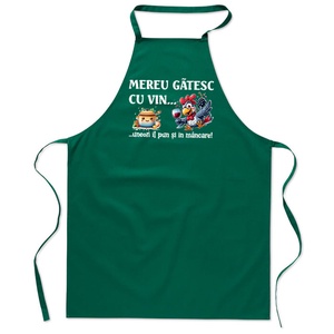 Sort de bucatarie, bumbac, Piksel, Verde, Mereu gatesc cu vin, M3, Casa & Stil de viata, Echipamente de bucatarie, Textile pentru bucatarie, Sortuti de bucatarie, Fotografie, grafica, desen, ilustratie, ARTYNOS