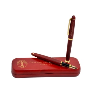 Set pix si stilou in cutie din lemn de trandafir, Piksel, cadou personalizat, Pomul Vietii, mesaj - accessorii și unelte - unelte, instrumente - ustensile desen și scris - Artynos.ro