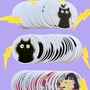 Sticker pisică bleagă  - casă & stil de viață - papetărie de hârtie - pachet stickere - Artynos.ro