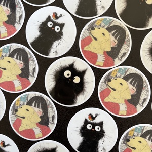 Sticker pisică bleagă  - casă & stil de viață - papetărie de hârtie - pachet stickere - Artynos.ro