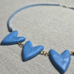 Colier Handmade King�s Blue cu Șnur Piele Întoarsă - bijuterii - coliere - coliere cu pandative - Artynos.ro