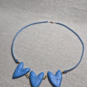 Colier Handmade King�s Blue cu Șnur Piele Întoarsă - bijuterii - coliere - coliere cu pandative - Artynos.ro