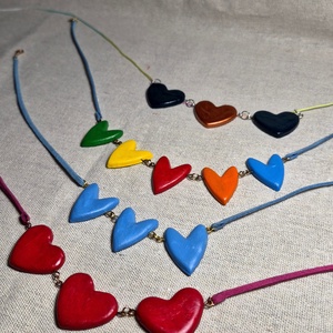 Colier Handmade King�s Blue cu Șnur Piele Întoarsă - bijuterii - coliere - coliere cu pandative - Artynos.ro