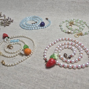 Colier Handmade cu Căpșună, Portocală și Lămâie - bijuterii - coliere - coliere cu pandative - Artynos.ro