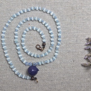 Colier Handmade cu Mărgele și Charm Afină - bijuterii - coliere - coliere cu pandative - Artynos.ro