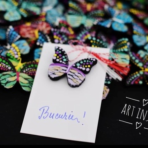 Mărțișor broșă  fluturaș  - bijuterii - mărțișor - Artynos.ro