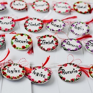 Mărțișor pictat  - bijuterii - mărțișor - Artynos.ro