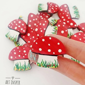 Mărțișor pictat  - bijuterii - mărțișor - Artynos.ro