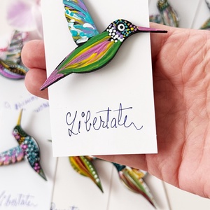 Mărțișor Pasărea Colibri  - bijuterii - mărțișor - Artynos.ro