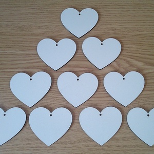 Blank mdf alb - inima, 10x12 cm  - accessorii și unelte - accesorii decorative - alte accesorii - Artynos.ro