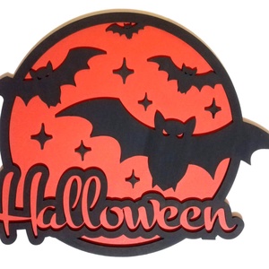 Decoratiune de perete - Halloween, 2 straturi MDF 3 mm, dimensiuni 42x33 cm, Casa & Stil de viata, Accesorii pentru decorat casa, Halloween - tot ce ai nevoie pentru petrecere!, Ornamente de Halloween, Prelucrarea lemnului, Pictura, ARTYNOS