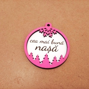 Globuri de brad cu mesaj - crăciun - cadouri de moș crăciun - decor cu moș crăciun - Artynos.ro