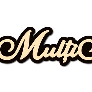 Placuta din MDF cu mesajul La Multi Ani, dimensiuni 60x14 cm, grosime material 5 mm - Artynos.ro