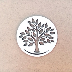 Suport pahar din MDF alb de 2.5 mm, diametru 10 cm, Accessorii si unelte, Accesorii decorative, Alte accesorii, Prelucrarea lemnului, ARTYNOS