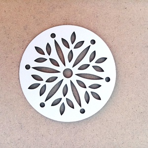 Suport pahar din MDF alb de 2.5 mm, diametru 10 cm - accessorii și unelte - accesorii decorative - alte accesorii - Artynos.ro