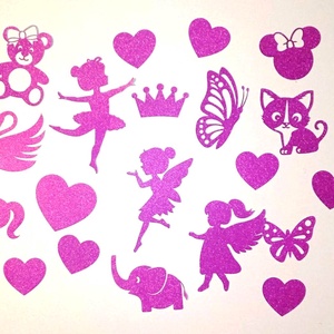 Set 100 forme carton glitter, , Arta de hartie, Fotografie, grafica, desen, ilustratie, ARTYNOS