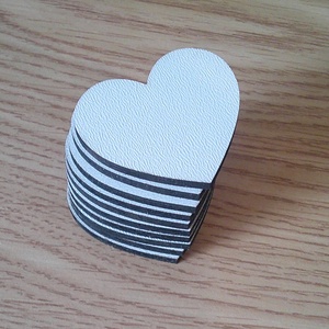 Set 50 blank-uri inima - HDF alb, 5x6 cm  - accessorii și unelte - accesorii decorative - alte accesorii - Artynos.ro