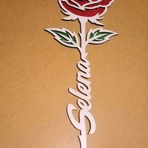 Floare din lemn cu nume 30x12 cm - accessorii și unelte - accesorii decorative - alte accesorii - Artynos.ro