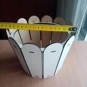 Cosulet HDF alb decupat 16.5x12.5 cm - accessorii și unelte - accesorii decorative - alte accesorii - Artynos.ro