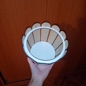 Cosulet HDF alb decupat 16.5x12.5 cm - accessorii și unelte - accesorii decorative - alte accesorii - Artynos.ro