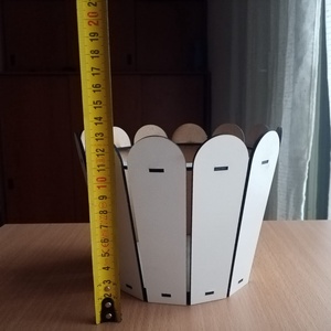 Cosulet HDF alb decupat 16.5x12.5 cm - accessorii și unelte - accesorii decorative - alte accesorii - Artynos.ro