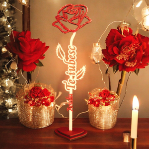 Trandafir Eternal Love, Personalizat cu Nume - Artynos.ro