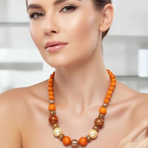 Colier cuart galben - bijuterii - coliere - coliere din pietre semiprețioase - Artynos.ro